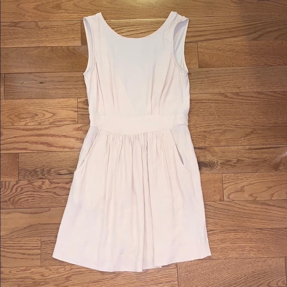 Nude Pleaded Dress